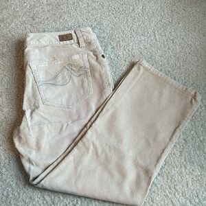 DKNY Jeans tan corduroy cropped pants NWT